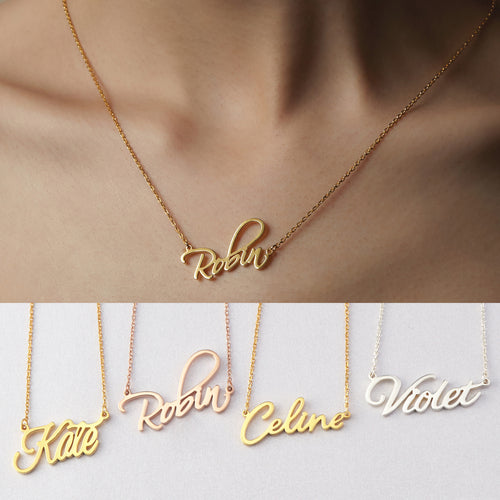 Colar com Nome Personalizado — Prata Esterlina & Banhado a Ouro 18K