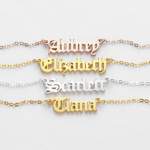 Colar com Nome Personalizado — Prata Esterlina & Banhado a Ouro 18K