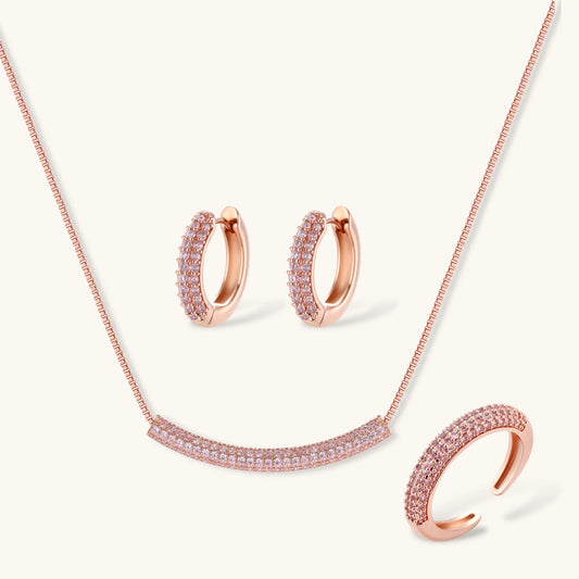 Conjunto Pavé Rosa 